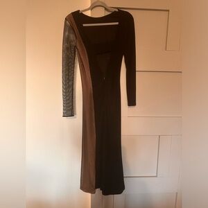 BCBGMAXAZRIA Womens Embellished Long Evening Dress